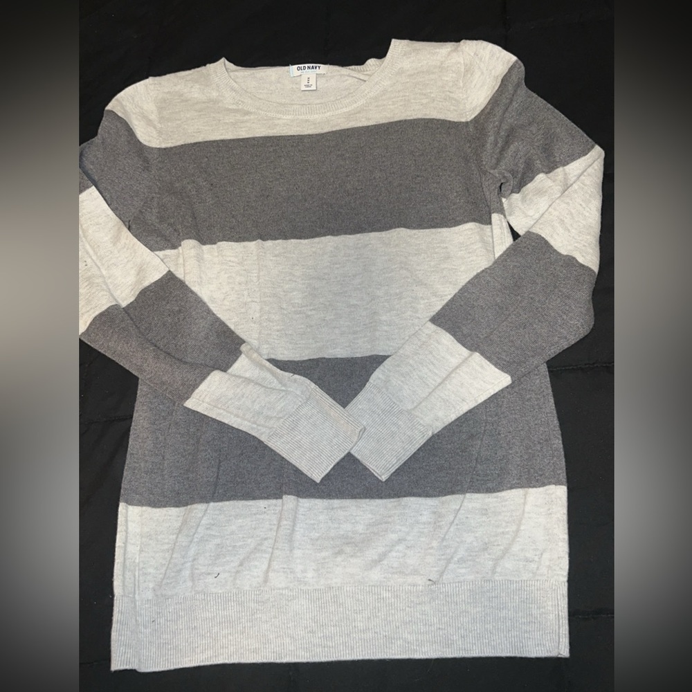 Old Navy Grey Stripe Sweater